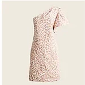 NWT one shoulder J.crew dress! Size 8 and beautiful leopard print.